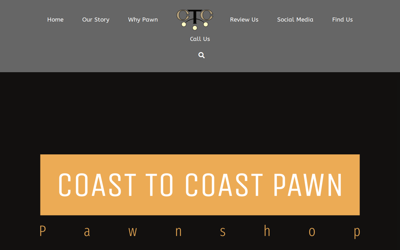 Coast to Coast Pawn website preview