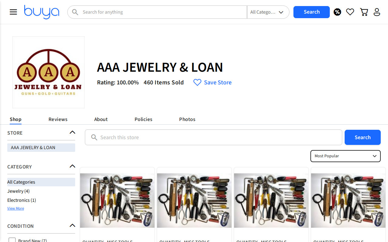AAA Jewelry & Loan website preview