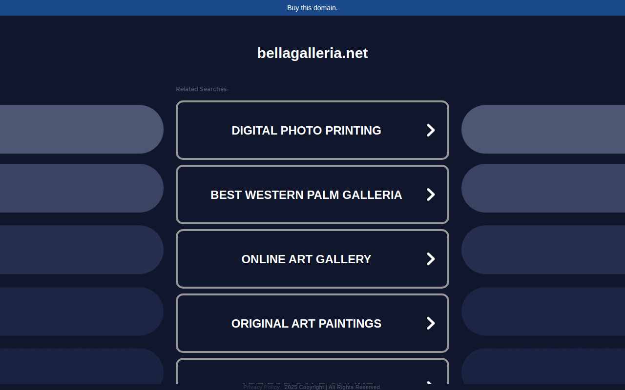 Bella Galleria website preview