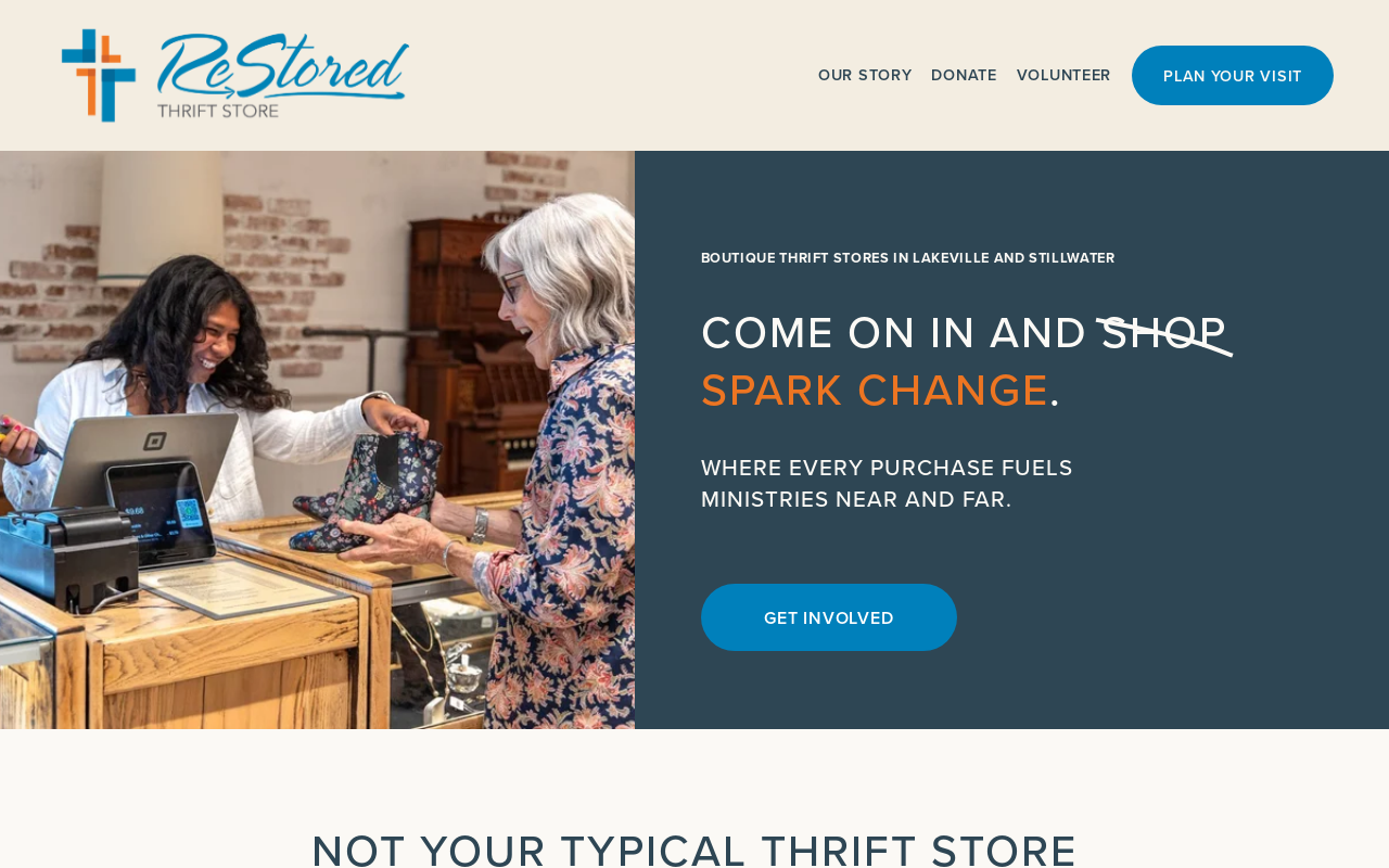 ReStored Thrift Store website preview