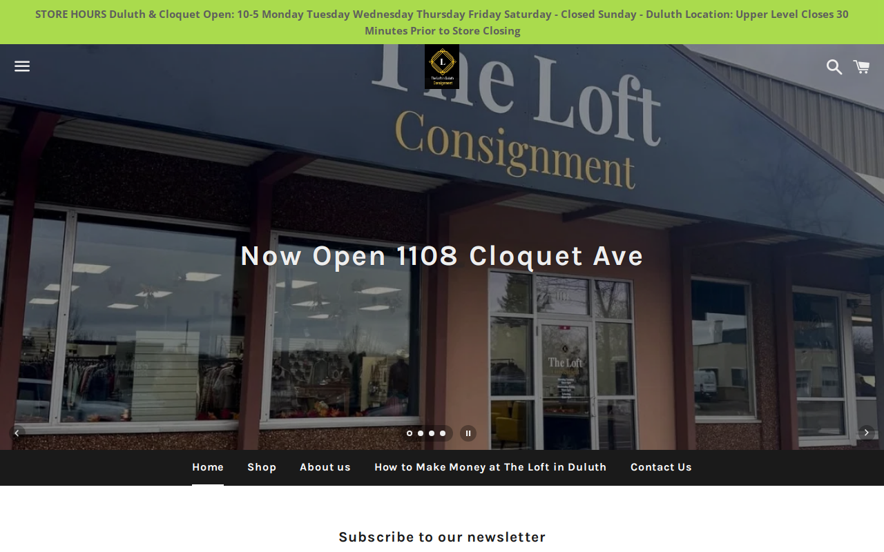 The Loft in Duluth website preview