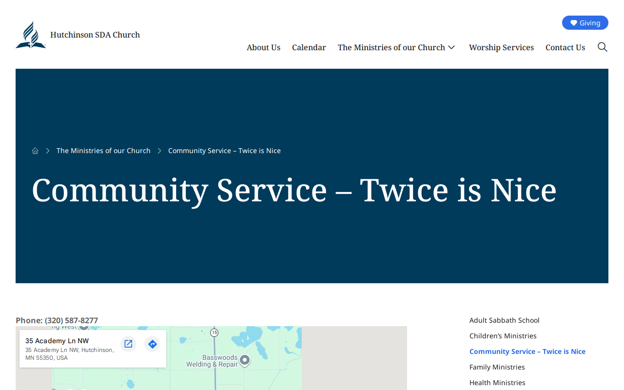 Twice Is Nice Thrift Store website preview