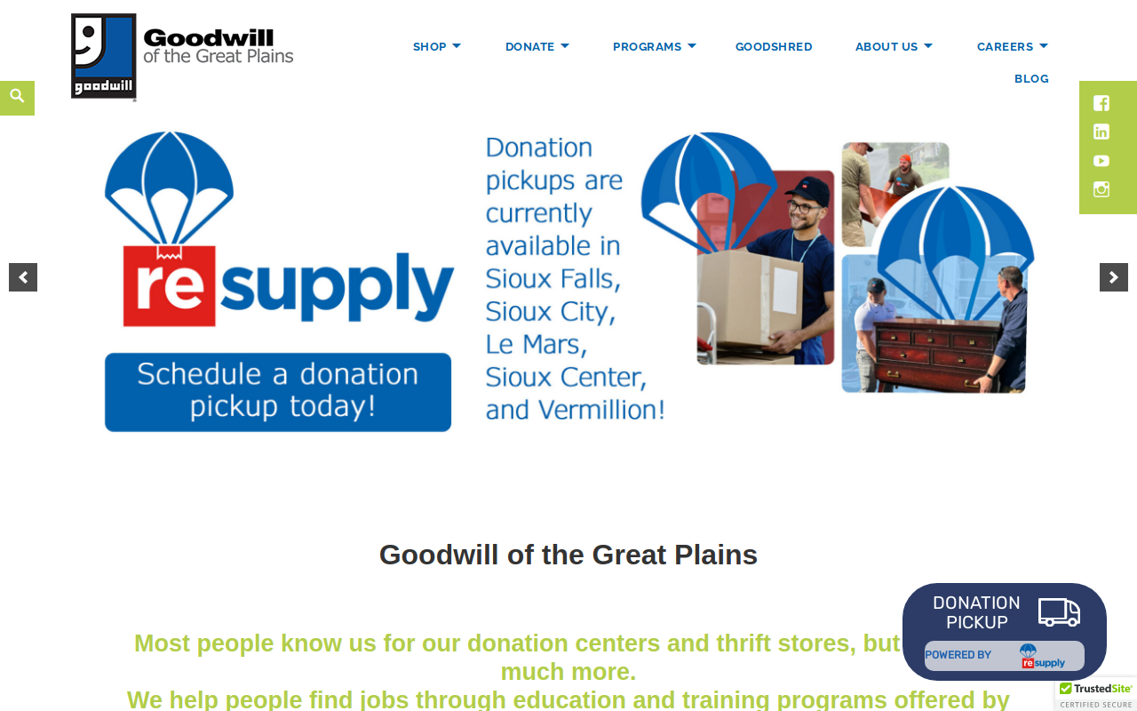 Goodwill website preview