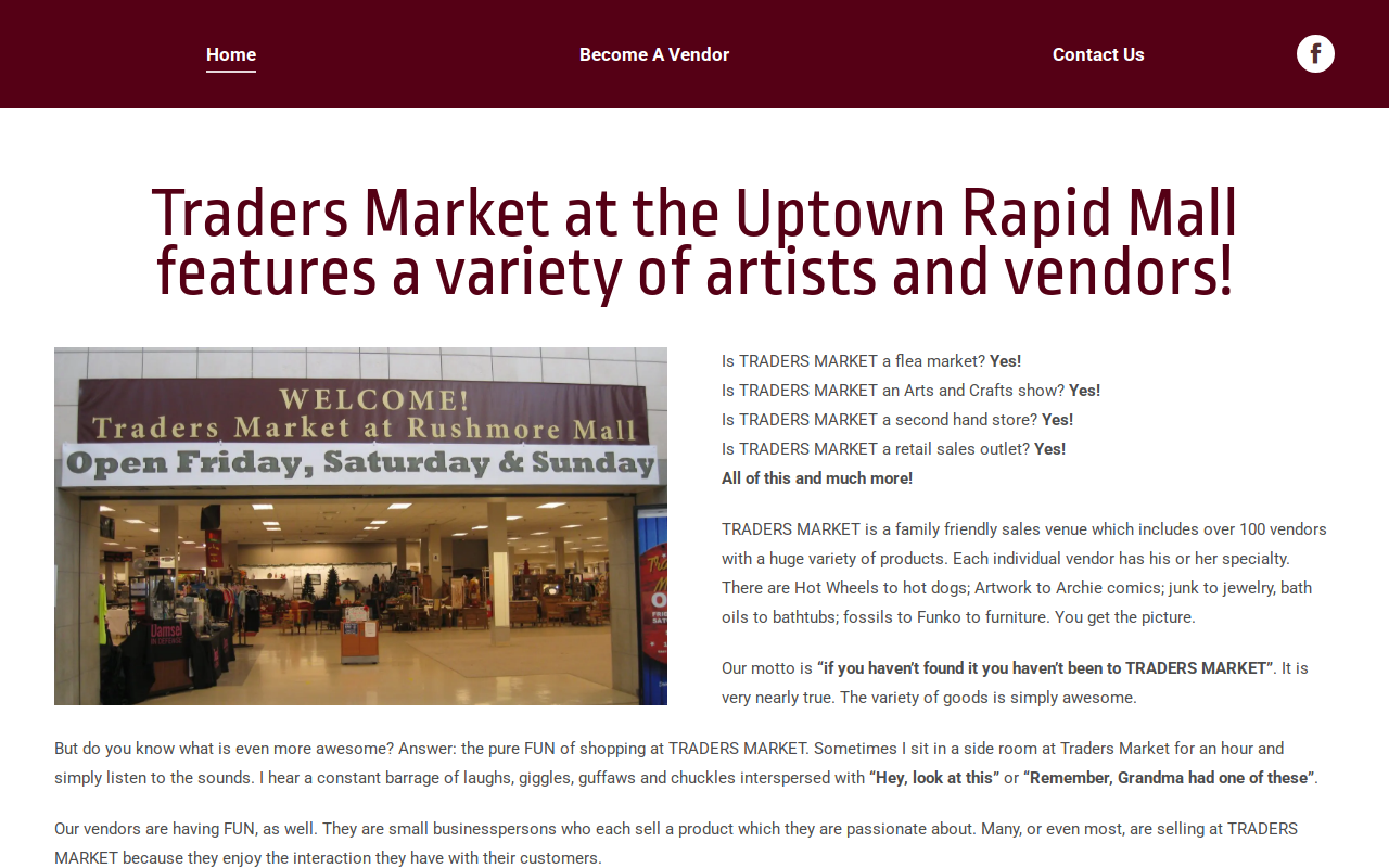 Traders Market website preview