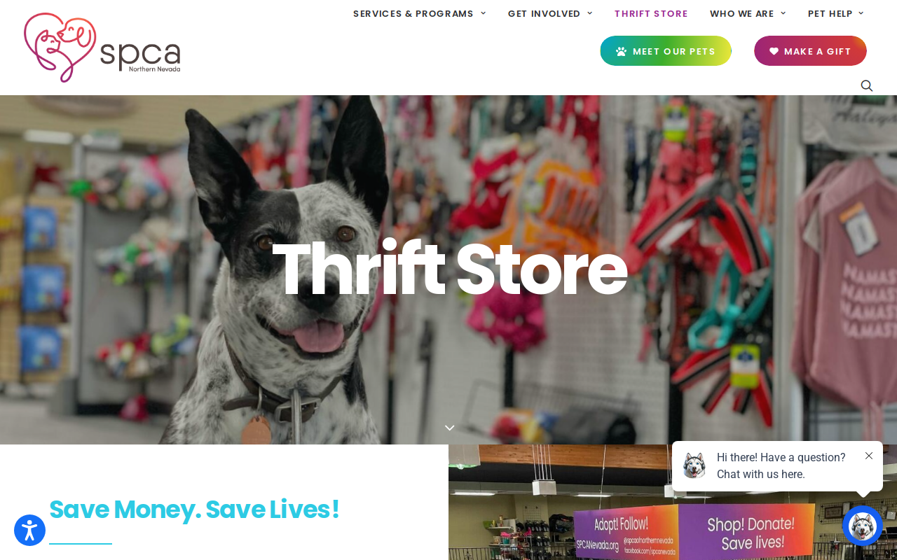 SPCA Northern Nevada website preview