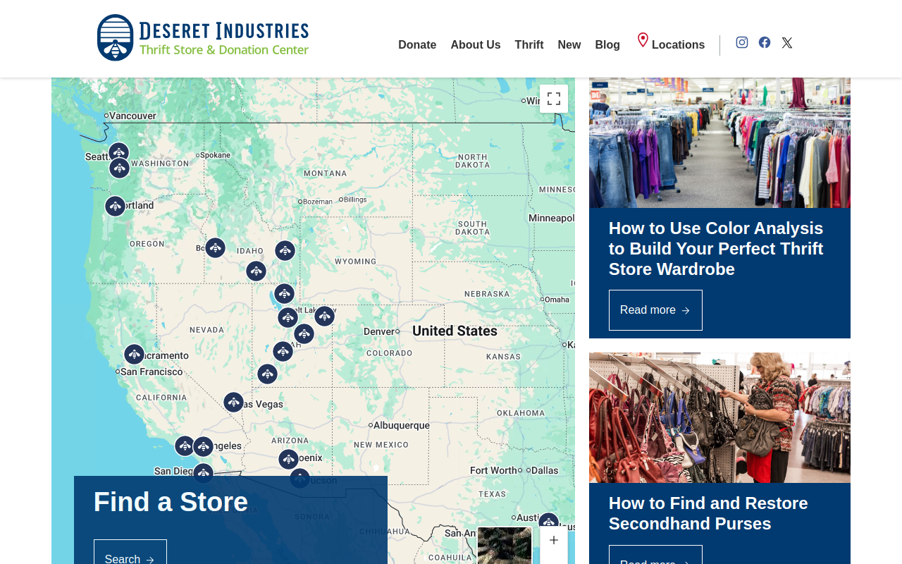 Deseret Industries Thrift Store website preview