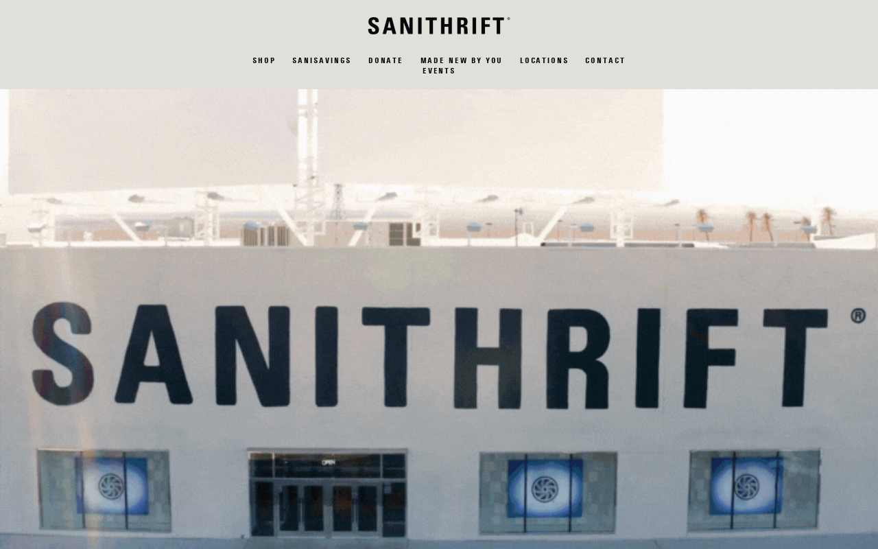 Sanithrift website preview