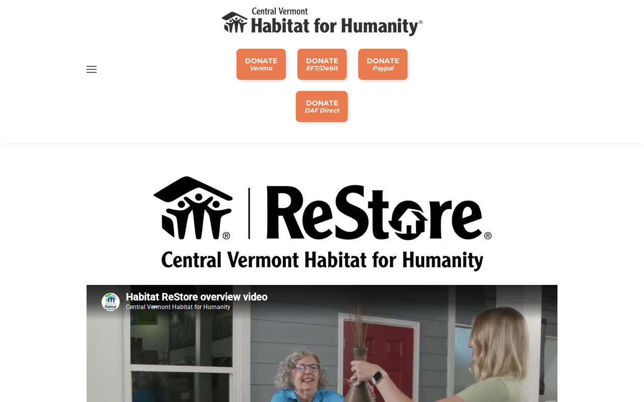 Habitat for Humanity ReStore website preview