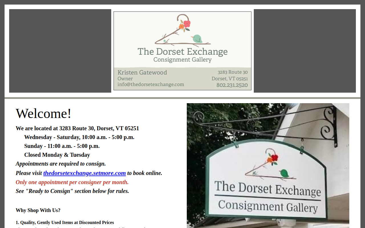 The Dorset Exchange website preview
