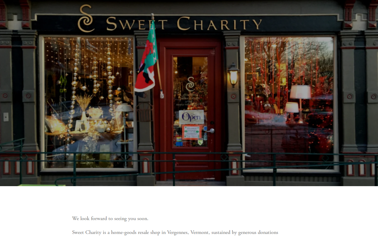 Sweet Charity website preview