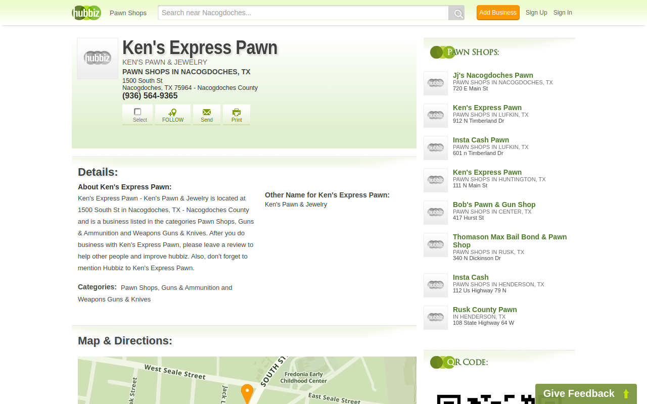 Ken's Express Pawn website preview