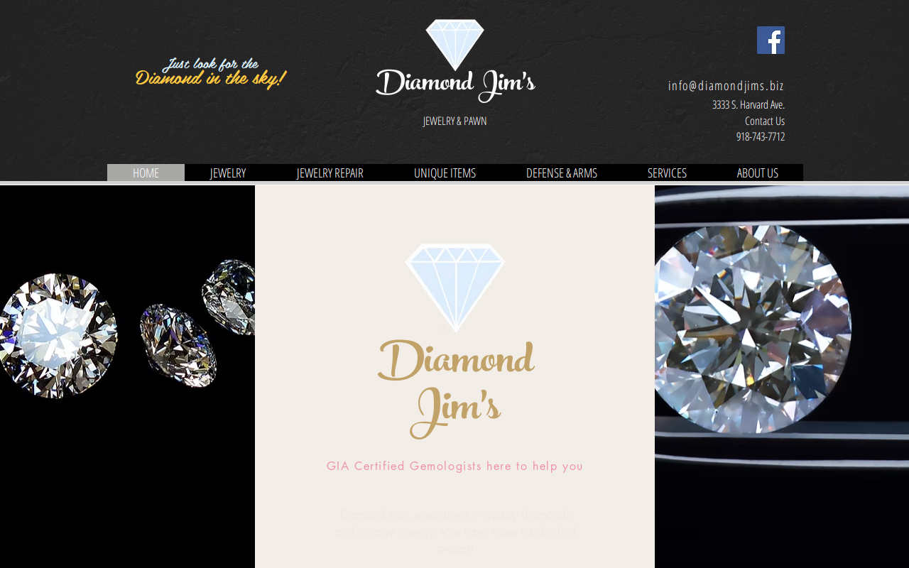 Diamond Jim's website preview
