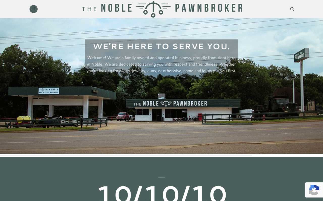 Noble Pawn Broker website preview