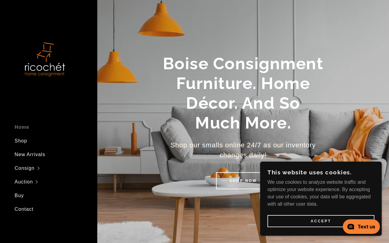 Ricochet Home Consignment website preview