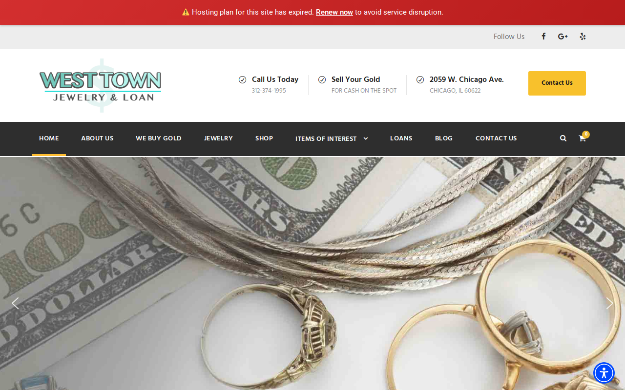 West Town Jewelry & Loan website preview