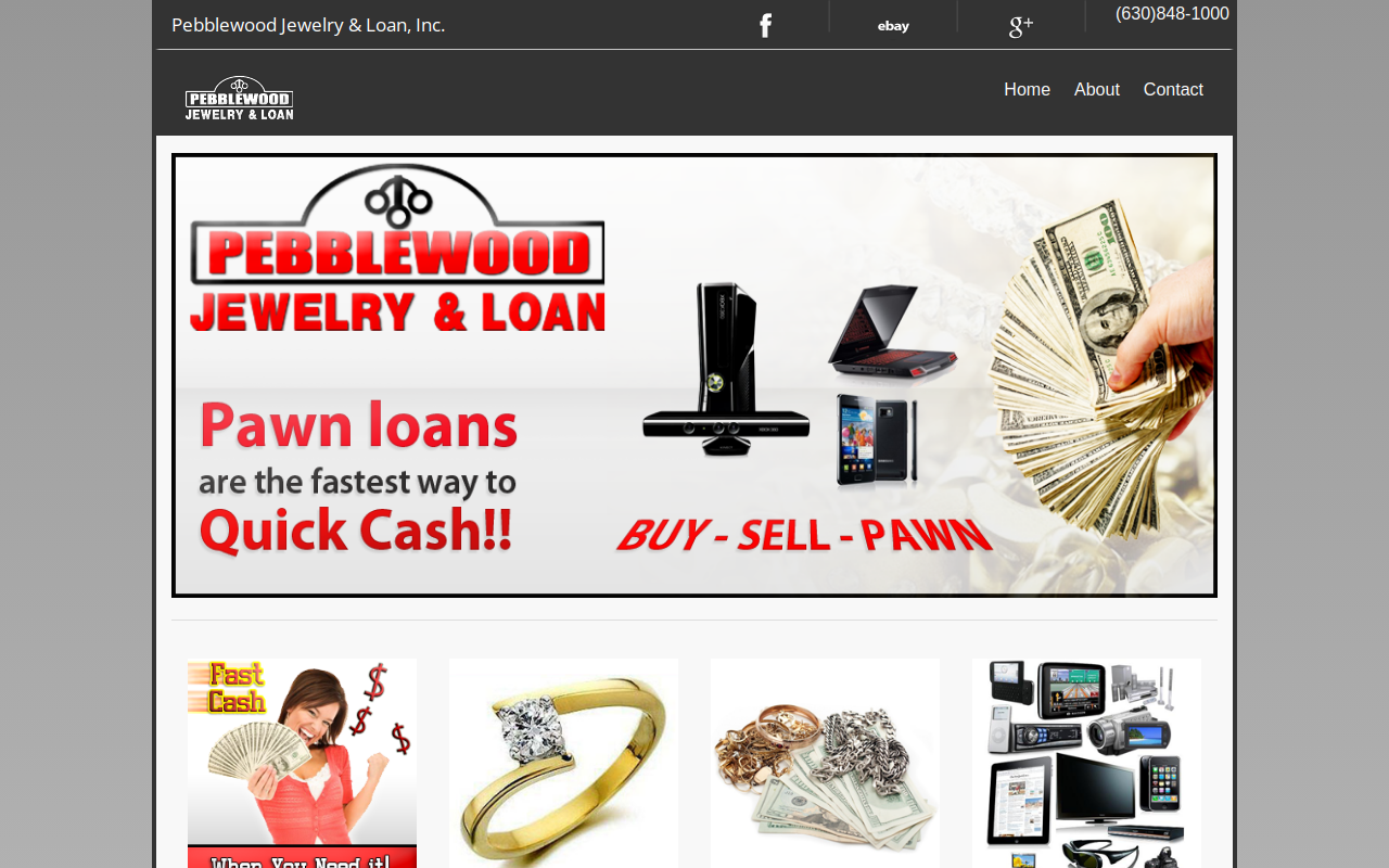 Pebblewood Jewelry & Loan website preview