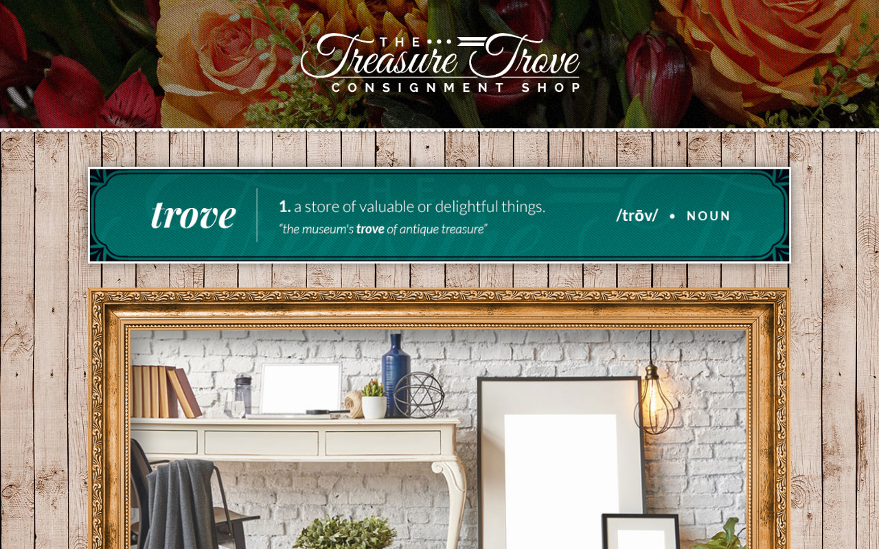 The Treasure Trove website preview