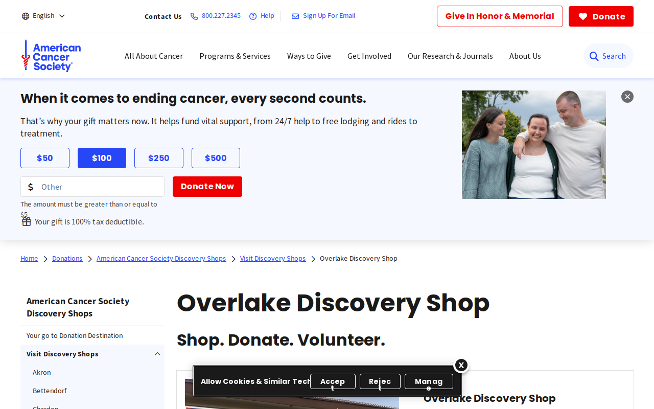 ACS Redmond Overlake Discovery Shop website preview