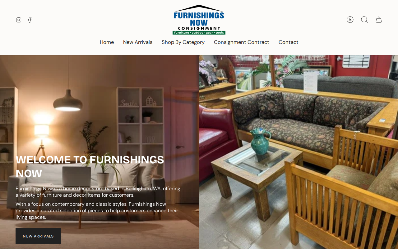 Furnishings Now Consignment website preview