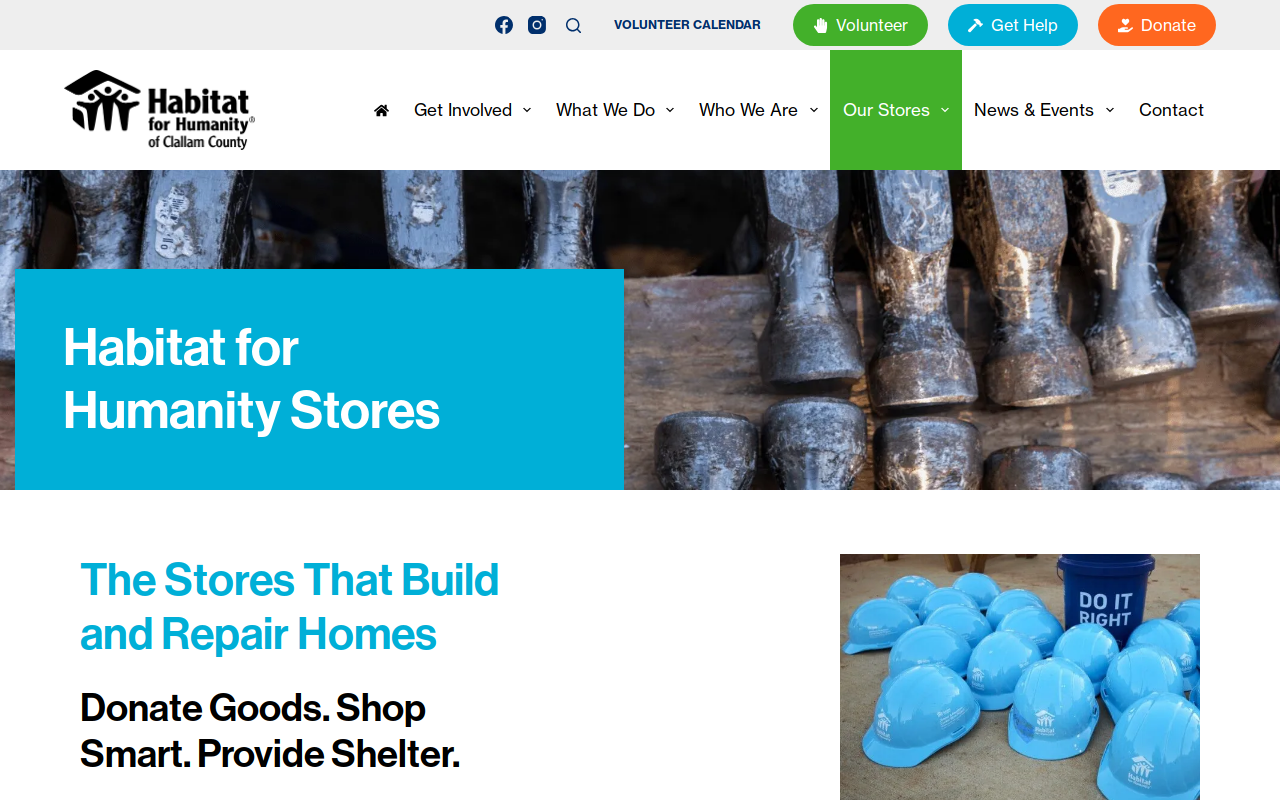 Habitat Sequim Boutique Store website preview