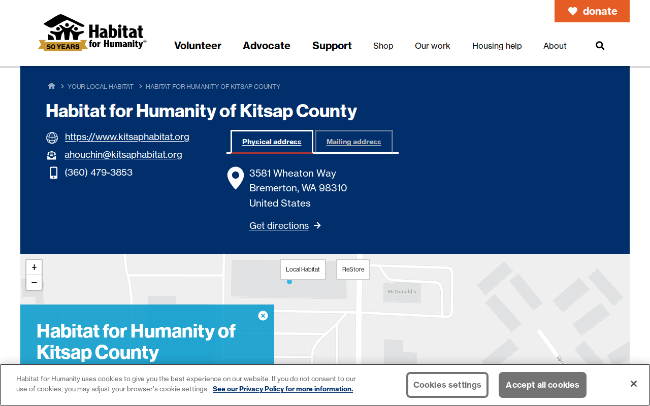 Habitat for Humanity Store Annex website preview