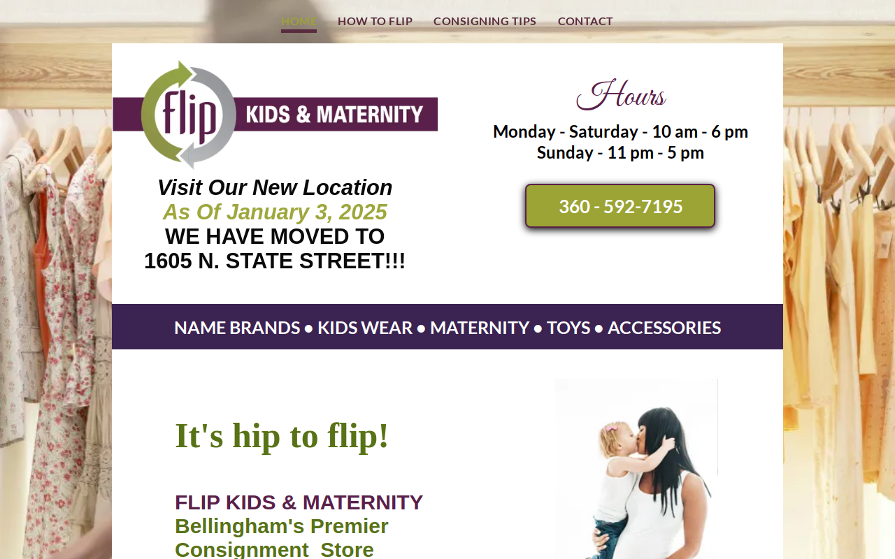 Flip Consignment website preview