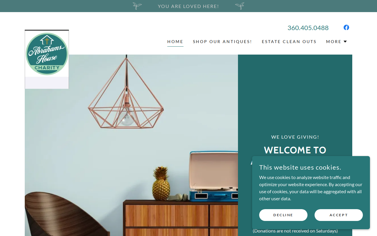 Abraham's House Charity website preview