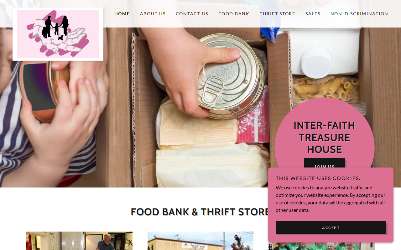 Inter-Faith Treasure House website preview