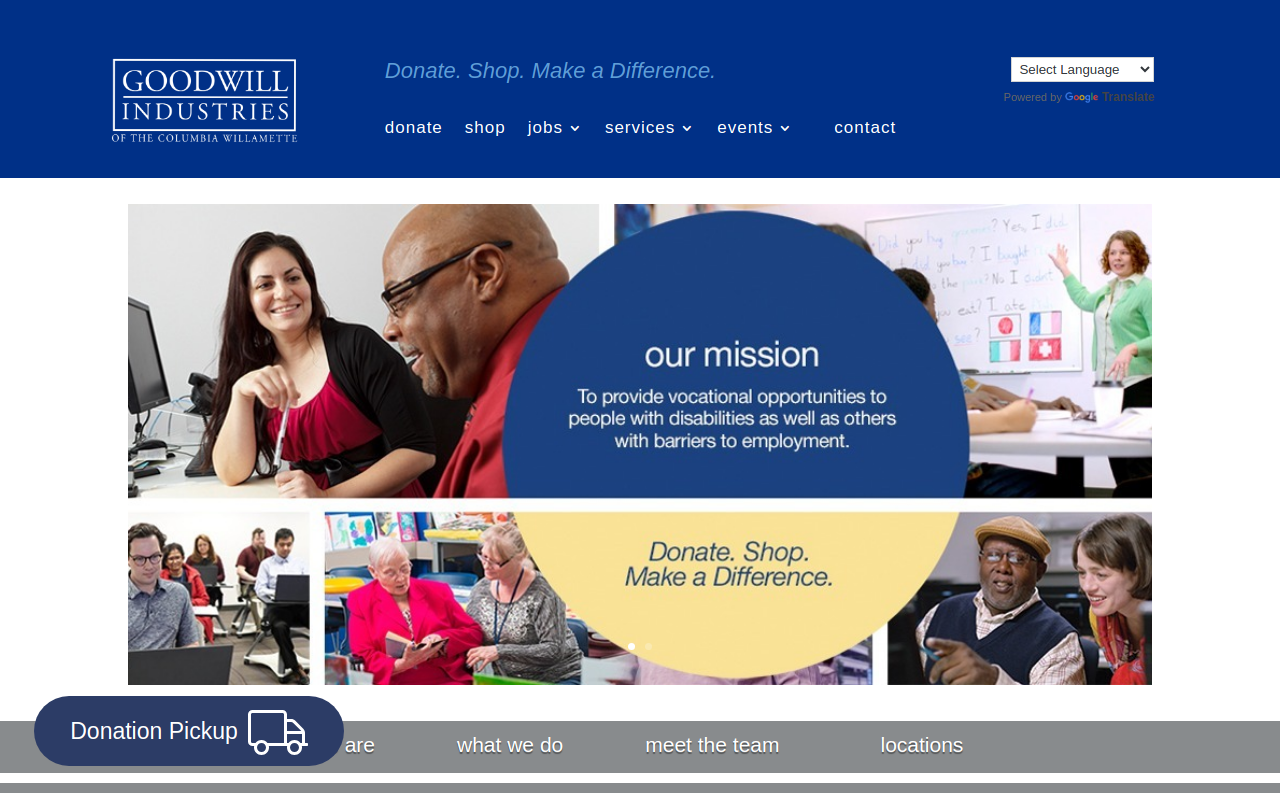 Goodwill Outlet Store website preview