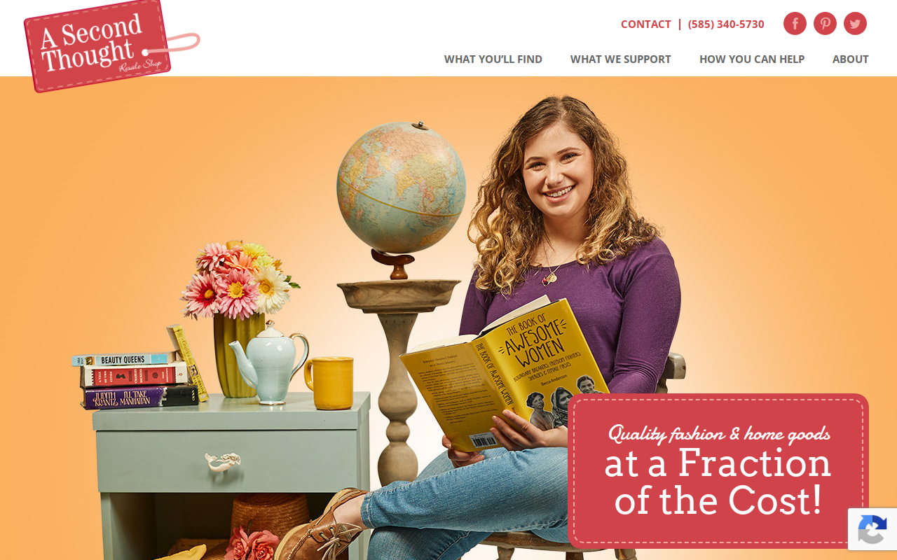 A Second Thought website preview