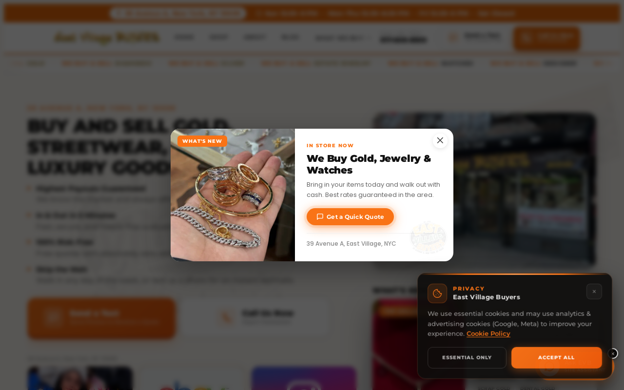 East Village Buyers website preview