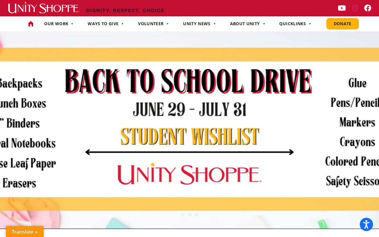 UnityShoppe website preview