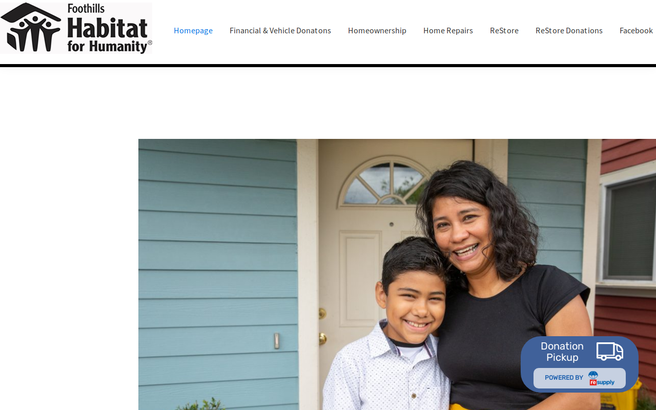 Habitat for Humanity ReStore website preview