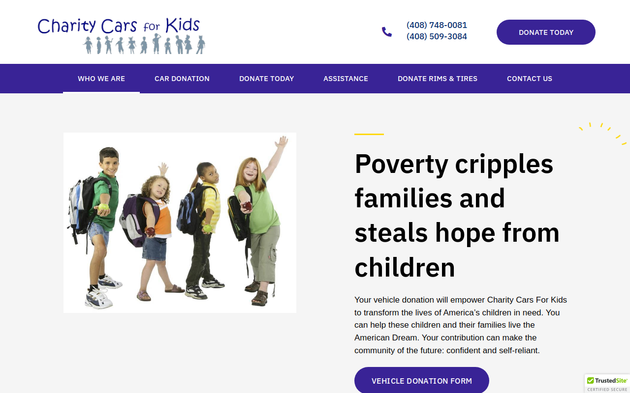 Charity Thrift Store website preview