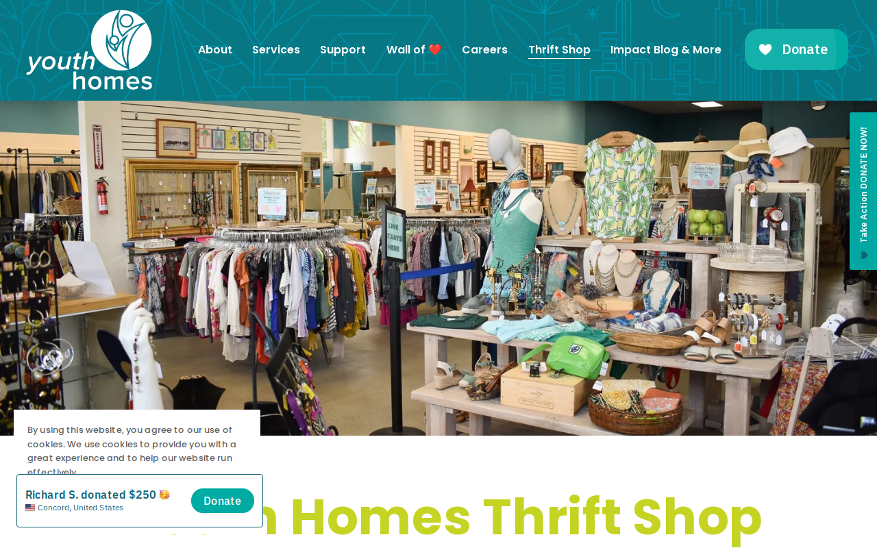 Youth Homes Thrift Shop website preview