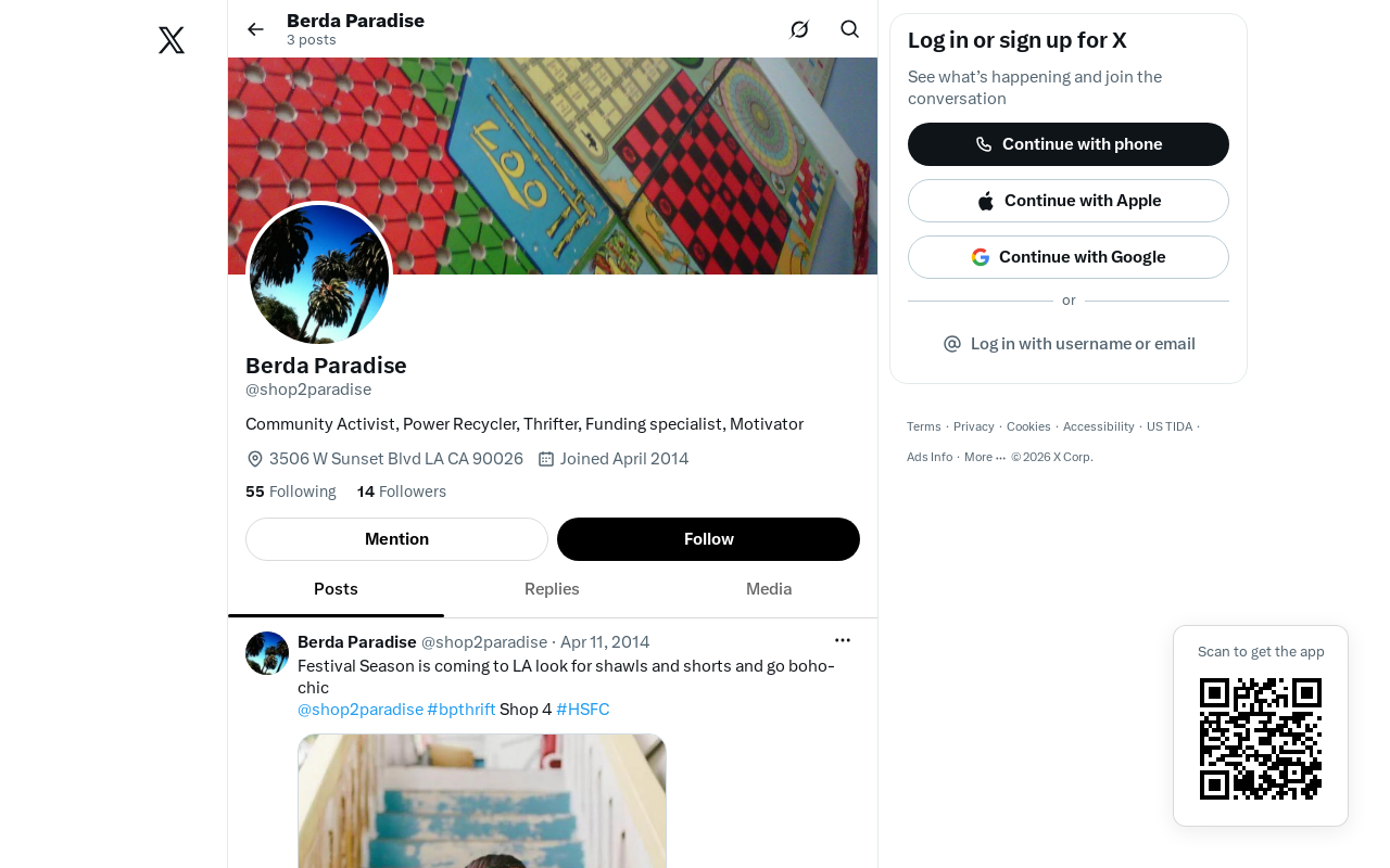 Berda Paradise website preview