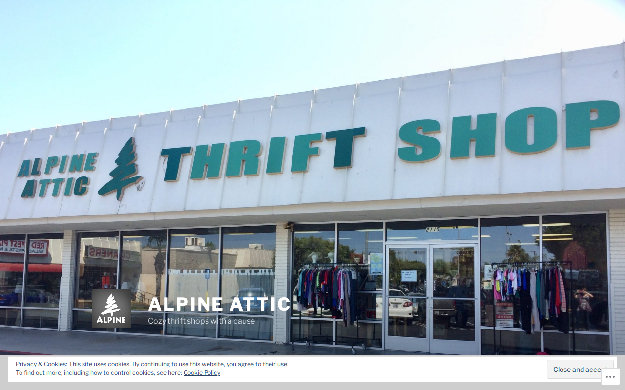 Alpine Attic Thrift Shop website preview