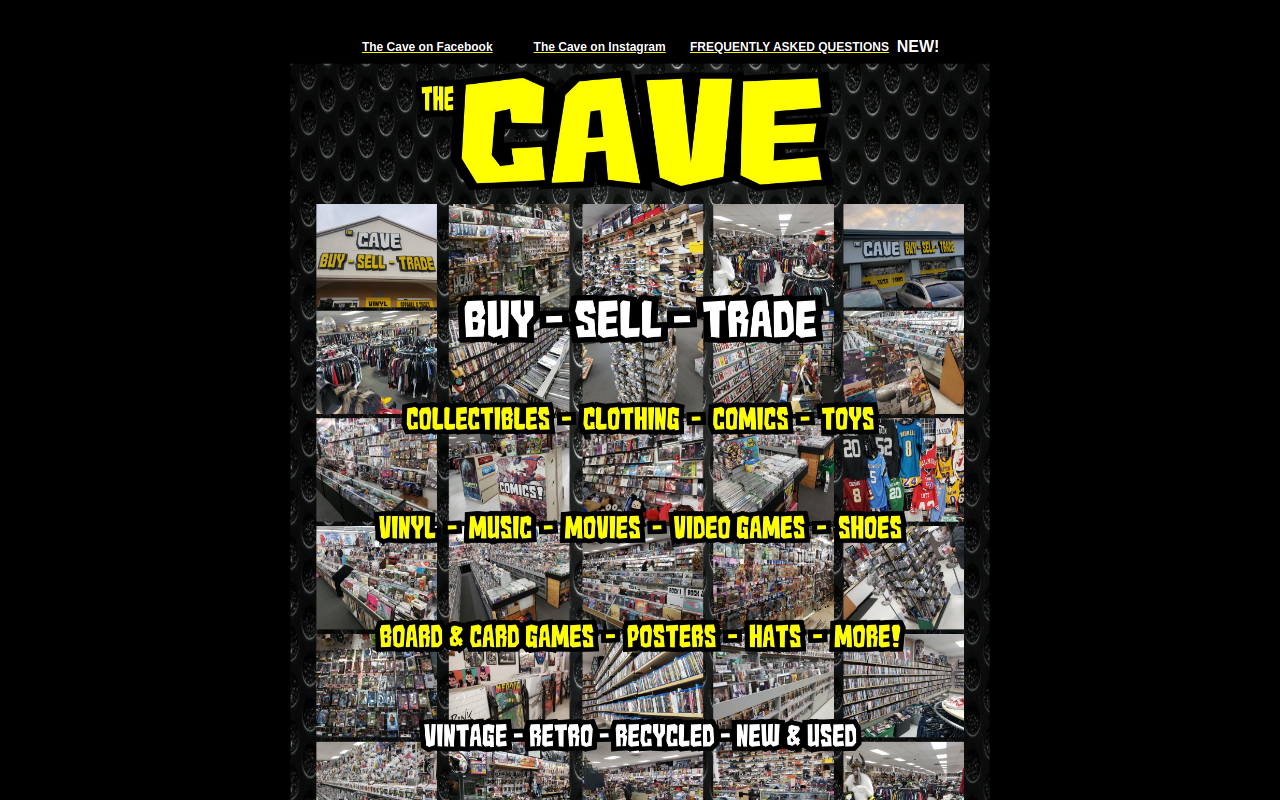 The Cave website preview