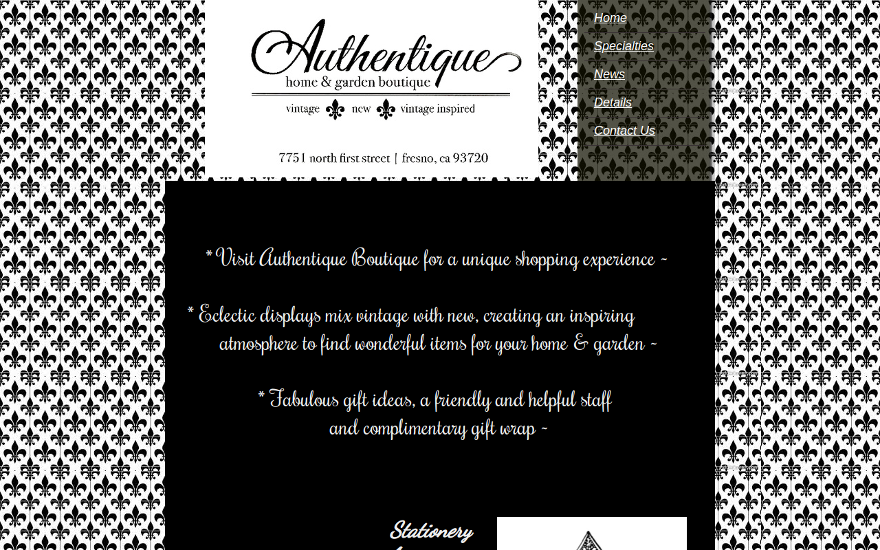 Authentique website preview