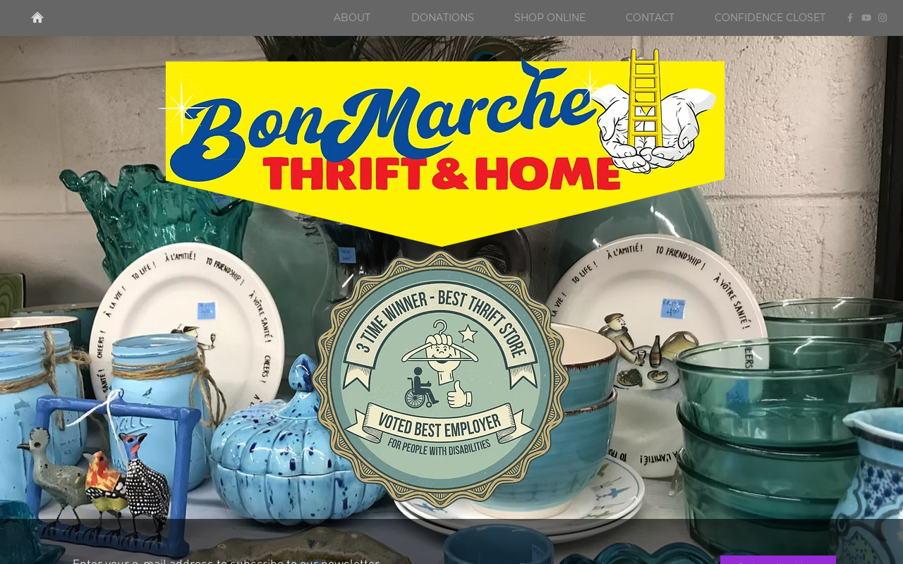 Bon Marche Thrift Store website preview
