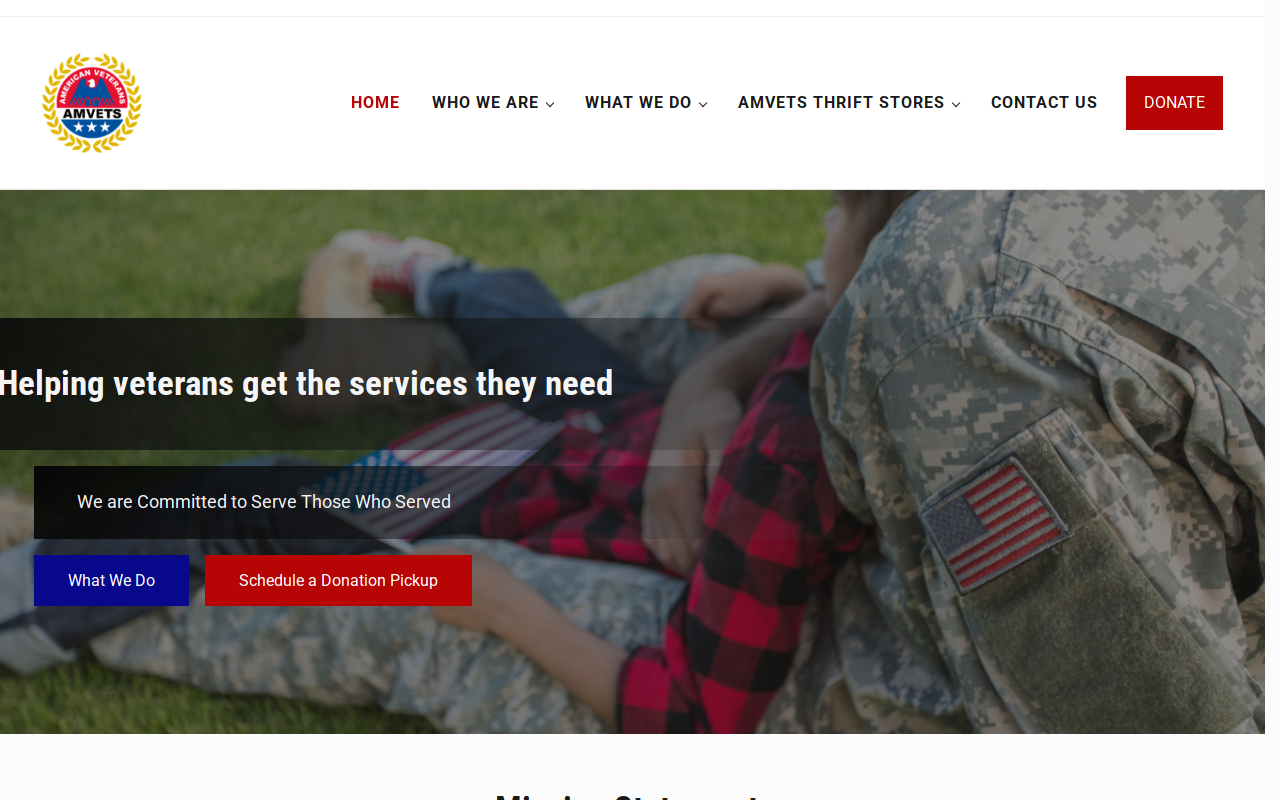 AMVETS Thrift Stores
Donation Center website preview