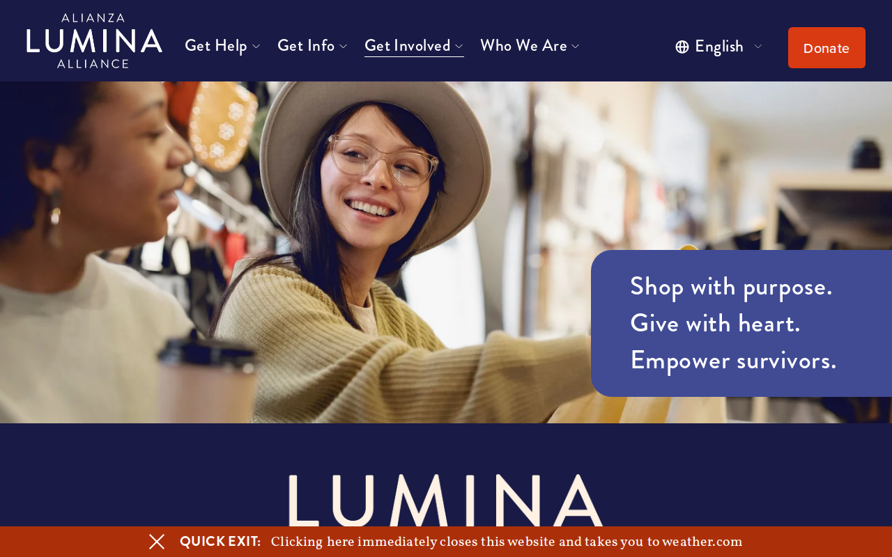 Lumina Thrift website preview