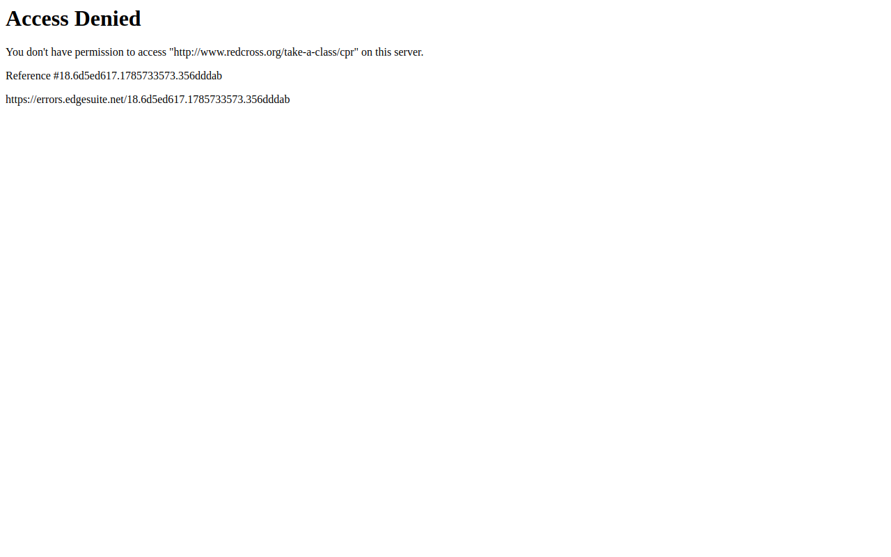 American Red Cross website preview