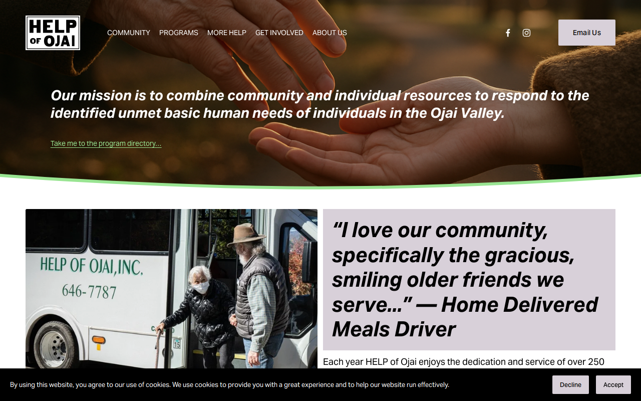 2nd Helpings Thrift Store website preview