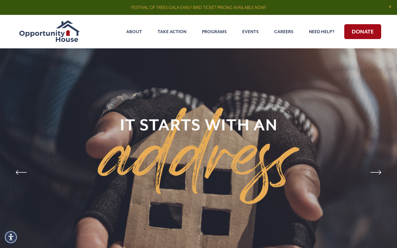 Opportunity House website preview