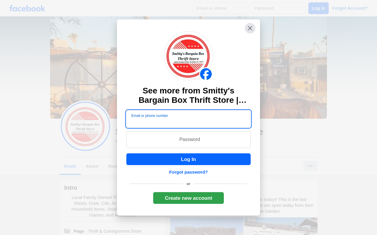 Smitty's Bargain Box website preview