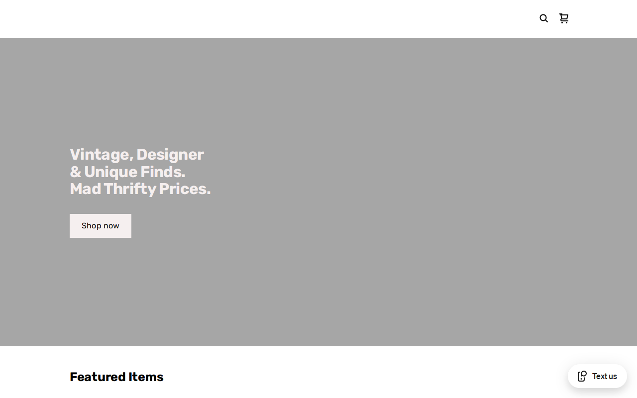Mad Thrifty website preview