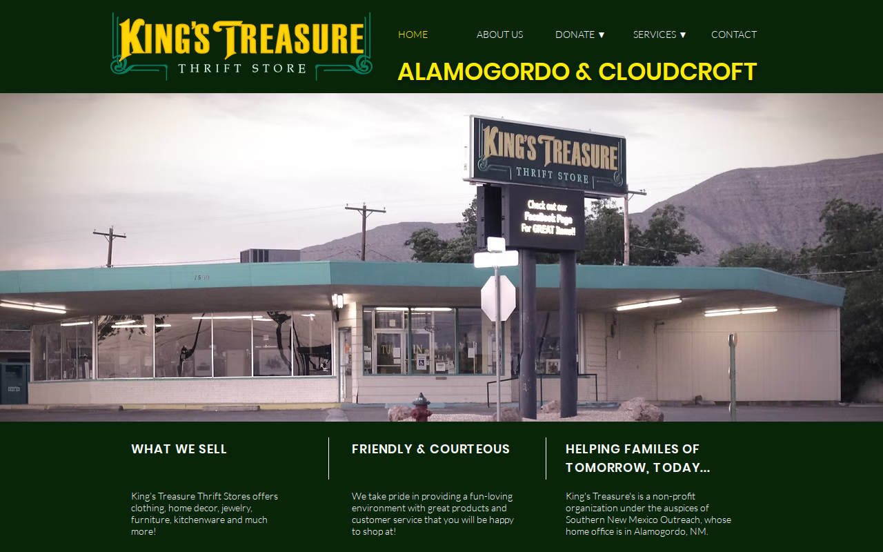 Kings Treasure website preview