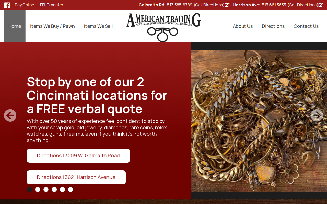 American Trading Co. website preview