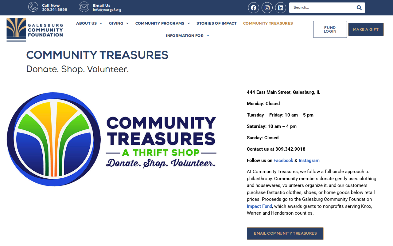 Community Treasures website preview